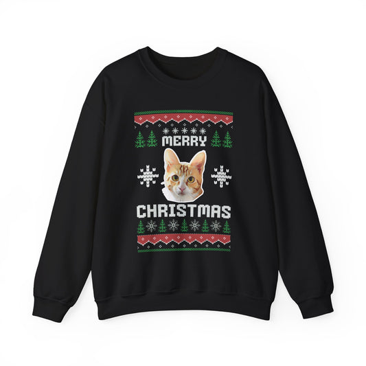 Custom Ugly Sweater Pet Portrait Crewneck Sweatshirt